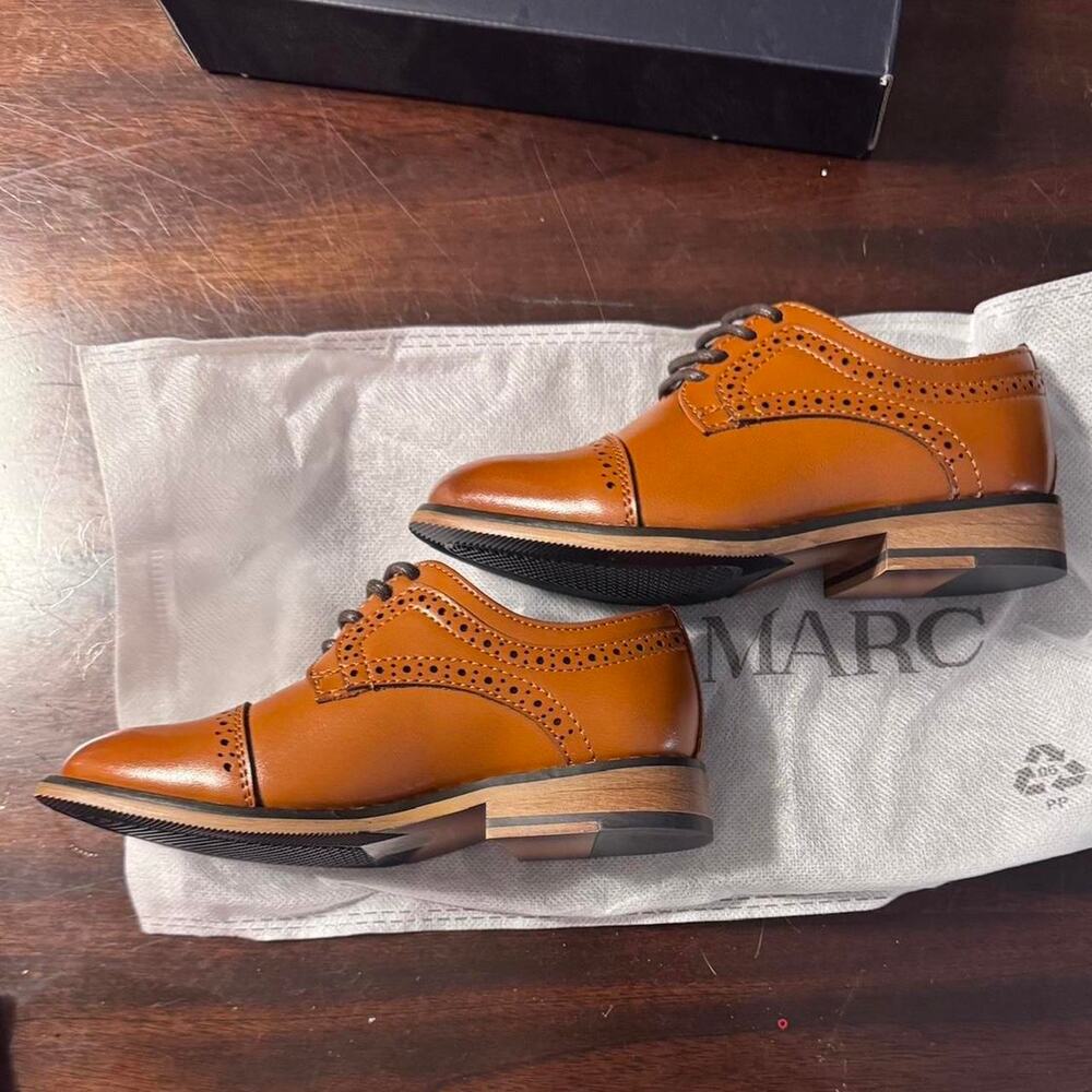 Brown Boys Dress Shoe - Picture 3 of 5